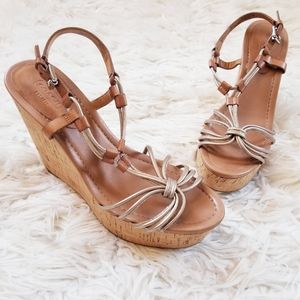 Coach Georgiana Cork Wedge Heel Sandals